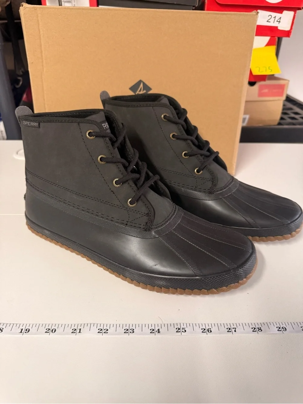 Sperry Breakwater Duck Boots Black Size 12 Men’s Waterproof Rain Boots New